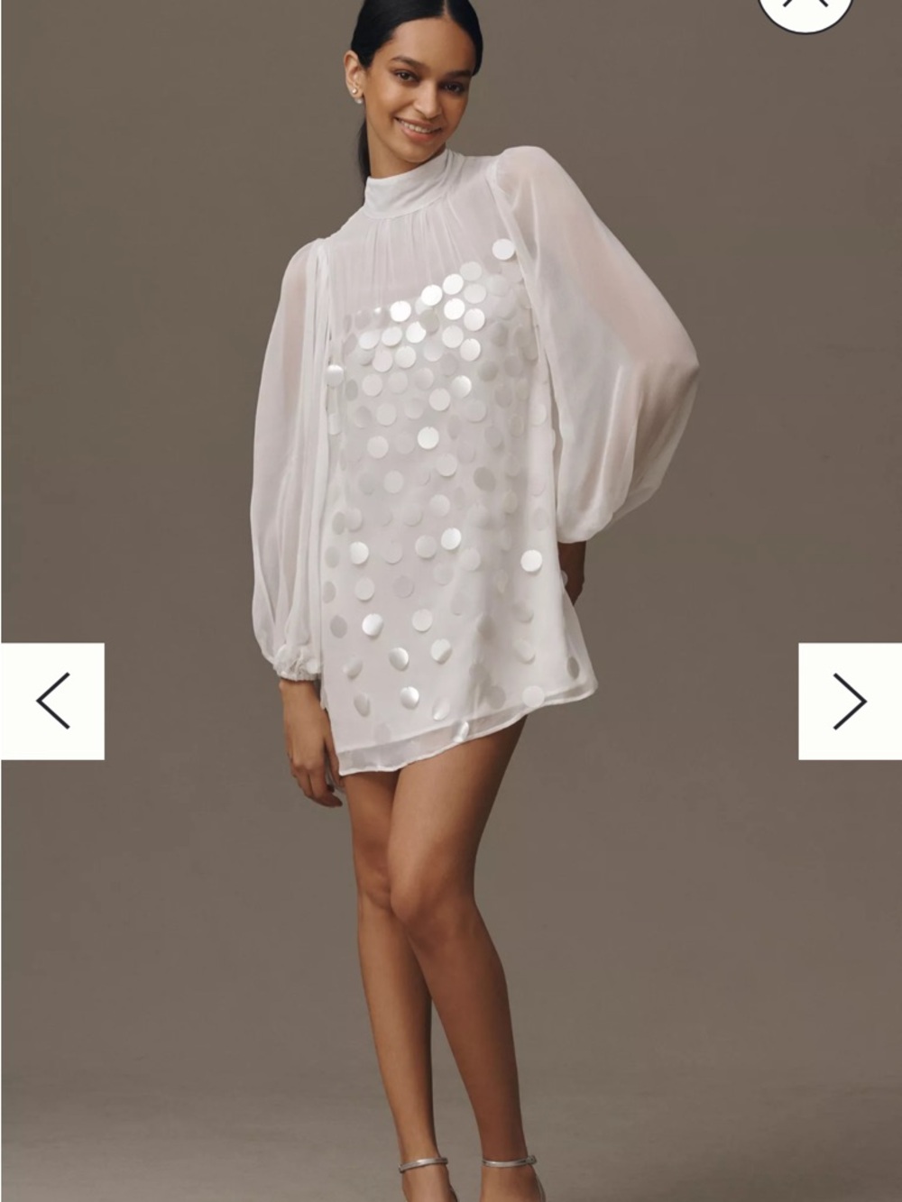 BHLDN high-neck sequin paillette dress